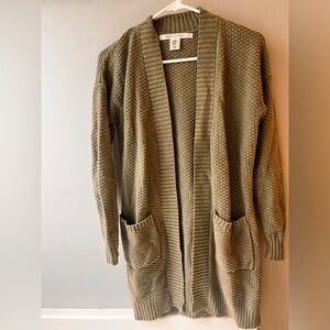 Cozy Olive Green Cardigan Sweater